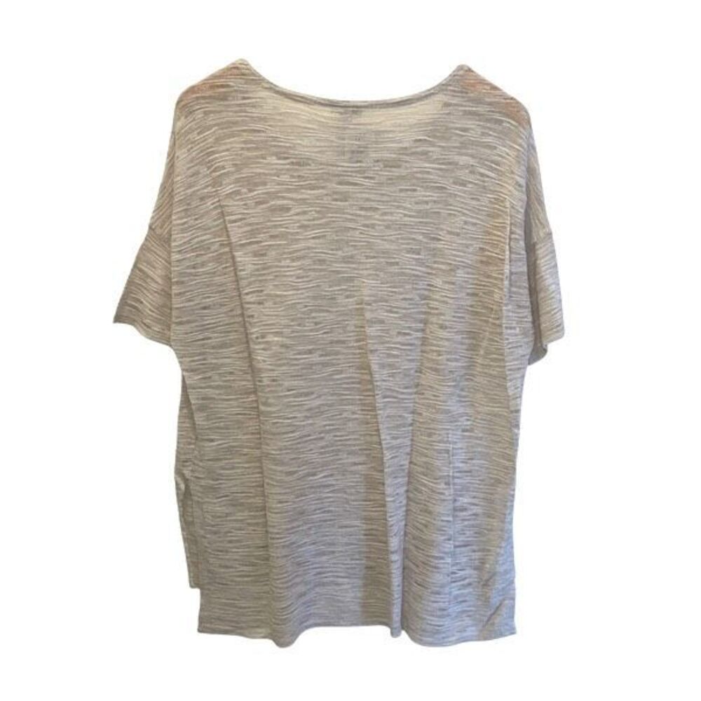 J. Jill PureJill Short Sleeve Scoop Neck Tunic Top Tan Wheat Medium NWT - Picture 3 of 8